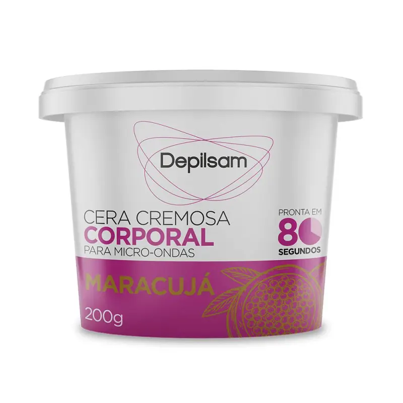 Cera Cremosa Corporal Depilsam de Micro-ondas Maracujá 200g