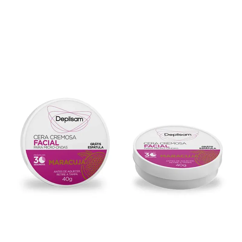 Cera Cremosa Facial Depilsam de Micro-ondas Maracujá 40g