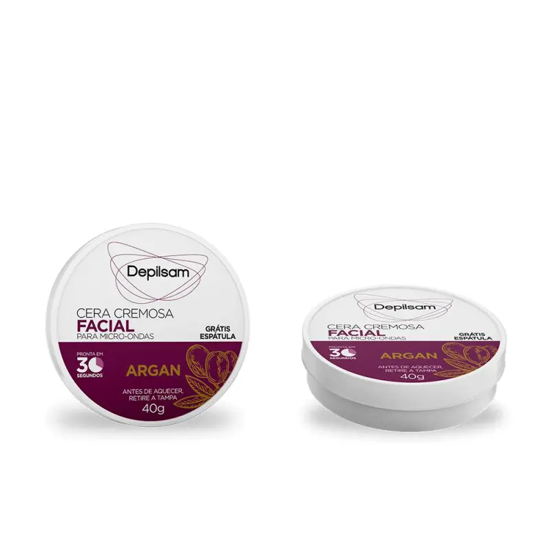 Cera Cremosa Facial Depilsam de Micro-ondas Argan 40g