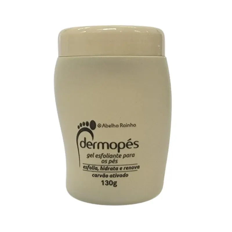 Gel Esfoliante para os Pés com Carvão Ativado Dermopés Abelha Rainha 130g