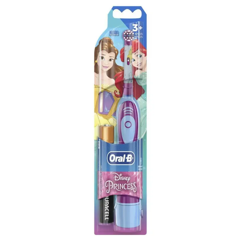 Escova Elétrica Oral-B Disney Princess + 2 Pilhas Aa