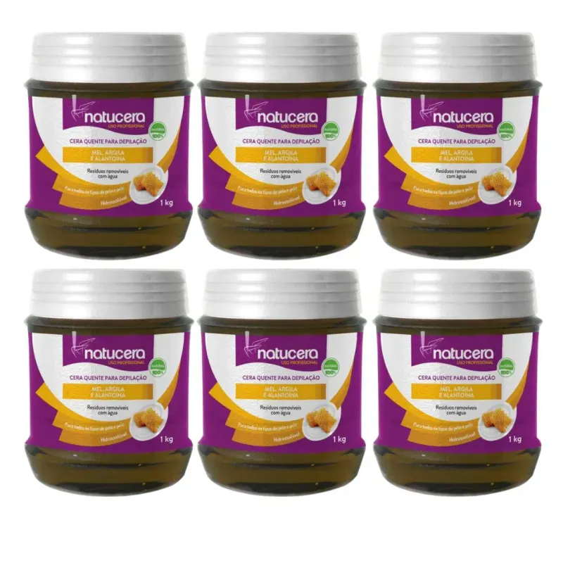 Kit C6 Cera Quente Mel para Depilação 1kg – Natucera