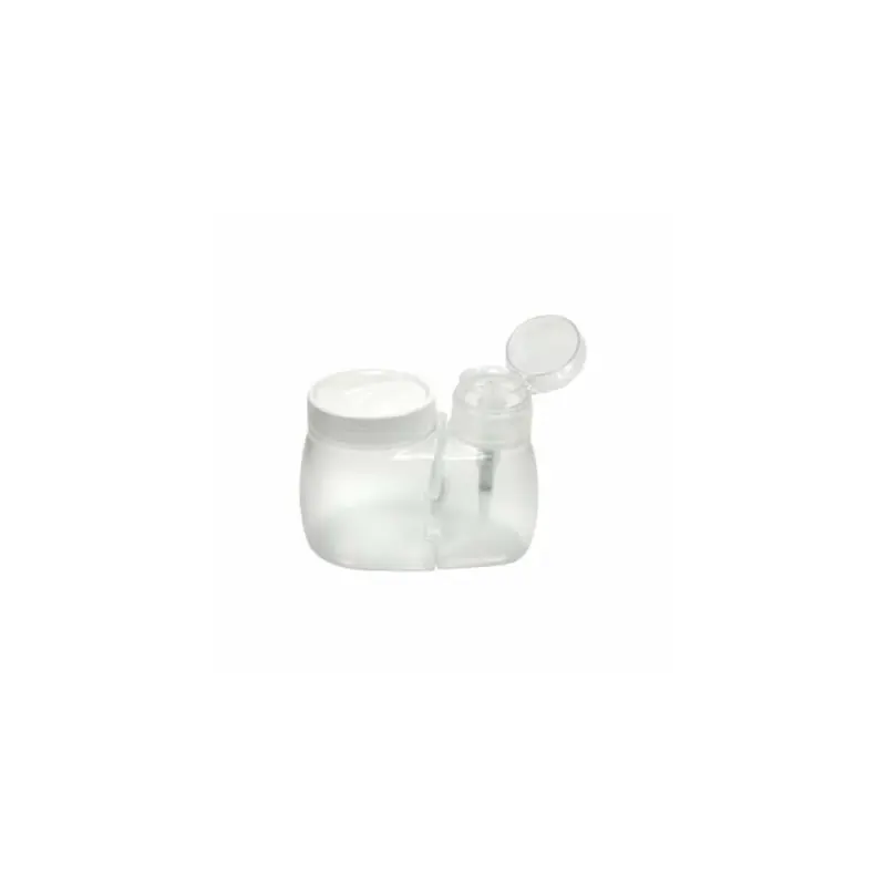 Porta Acetona 150ml com Porta Algodão Santa Clara Transparente
