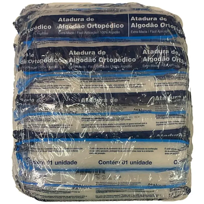 Atadura Algodão Ortopédico Neve 15cmx1.8m - 12 unidades