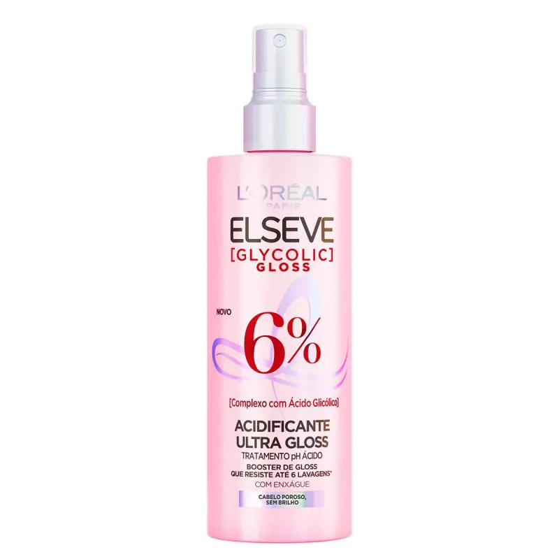 Spray Acidificante Elseve Glycolic Gloss Tratamento Antiporosidade com Ácido Glicólico 200ml