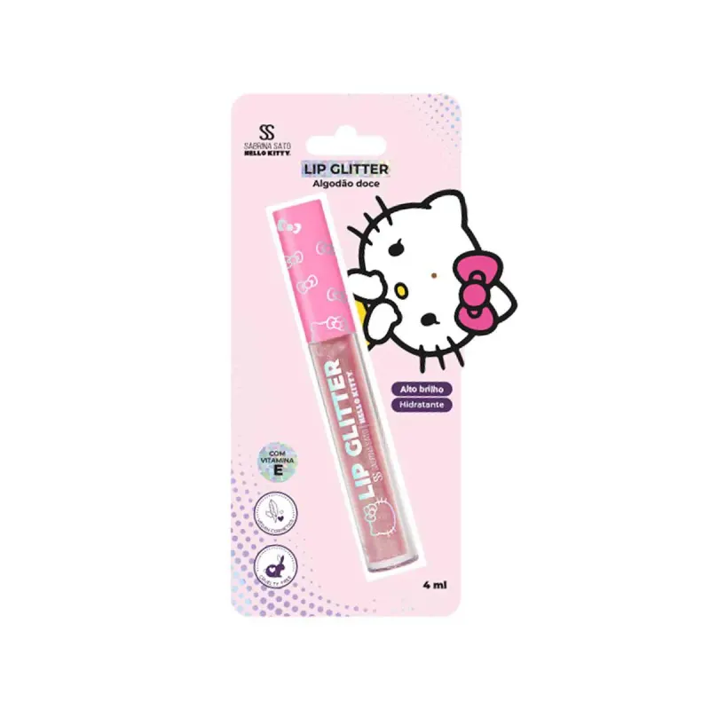 Lip Glitter Sabrina Sato Hello Kitty - Algodão Doce 4ml