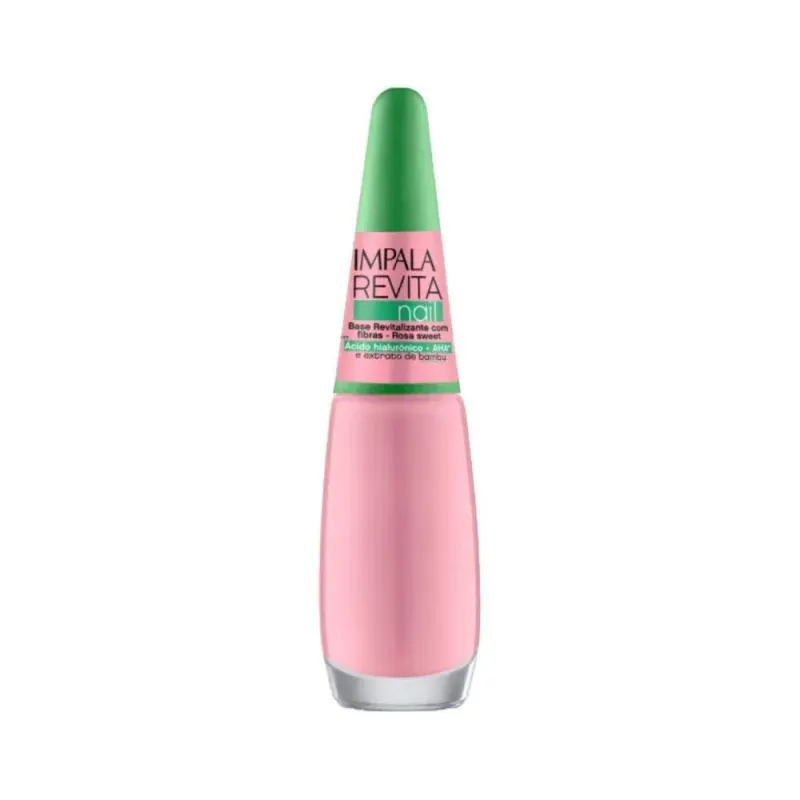 Base Impala Revita Nail Revitalizante com Fibras Rosa Sweet 7,5ml