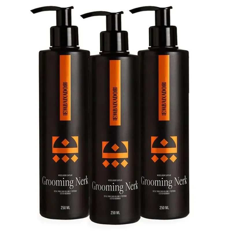 Kit 3 Grooming Modelador Capilar Nerk Embaixador 250ml