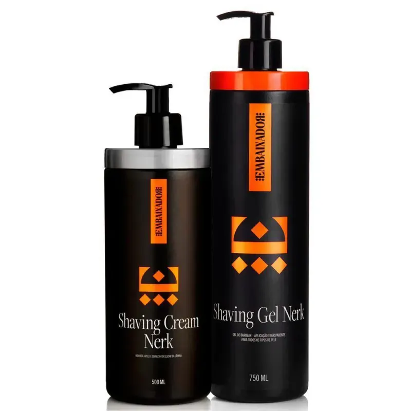 Shaving Gel Nerk + Shaving Cream Nerk Embaixador 750ml