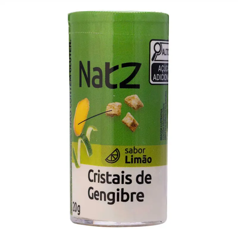 Cristais de Gengibre e Limão Natz 20g