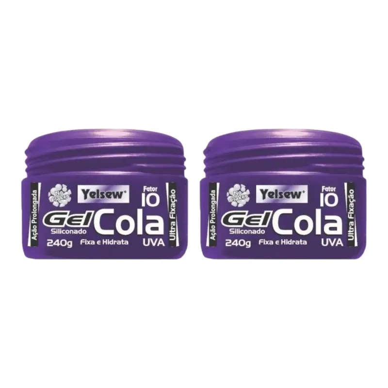 Gel Cola Fixador Yelsew Uva 240g - Kit C / 2un