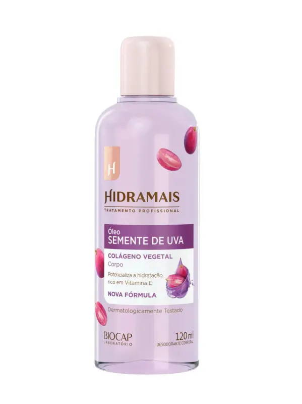 Óleo Corporal de Semente de Uva e Colágeno 120ml